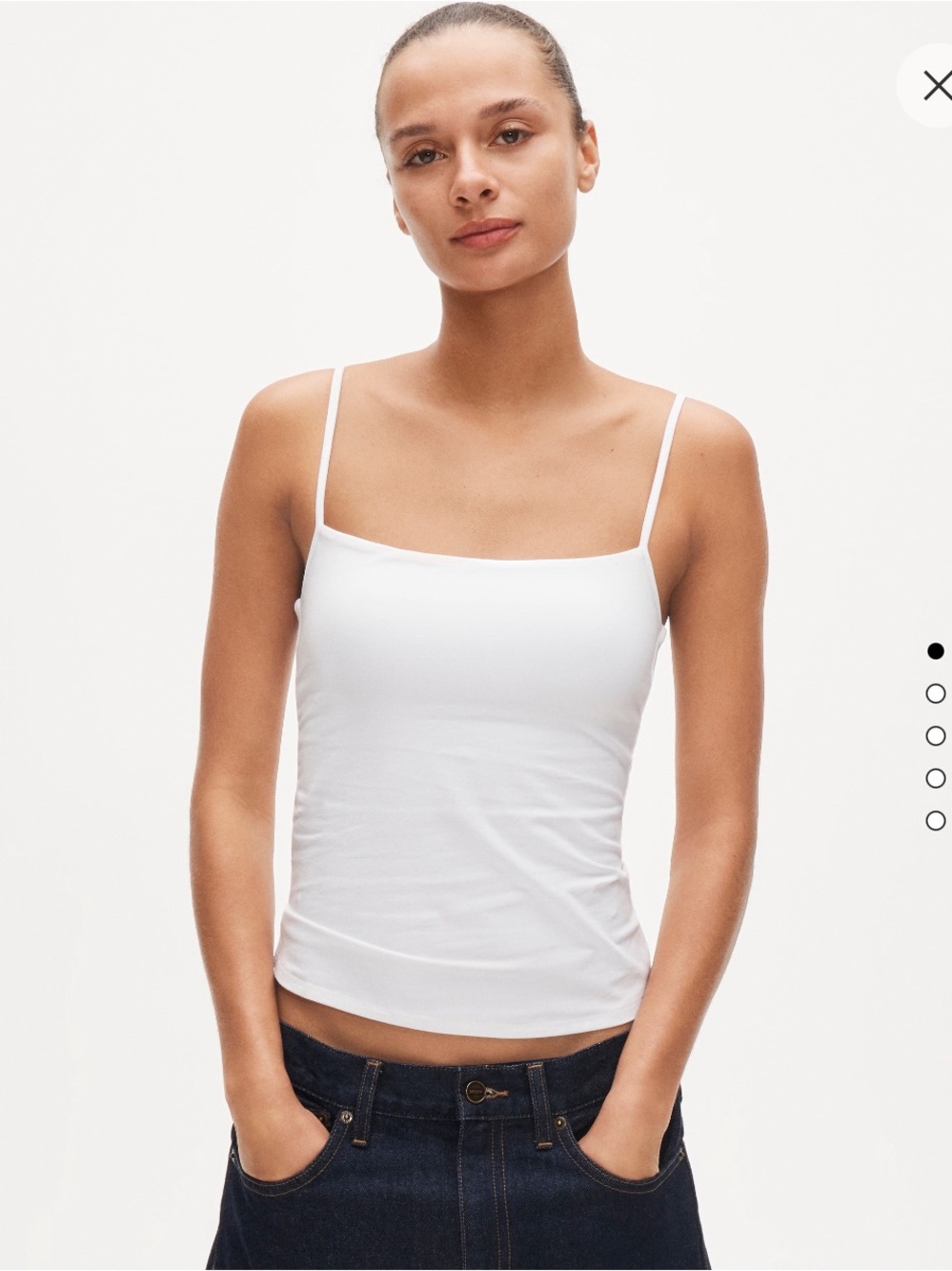J. crew stretch cotton shelf bra tank top white size s NWT